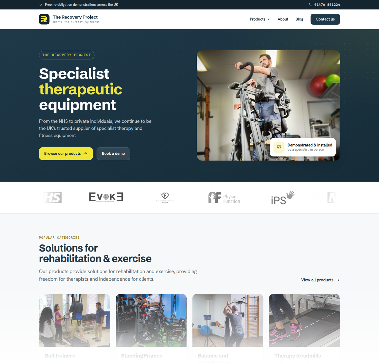 The Recovery Project homepage rebuilt on Astro